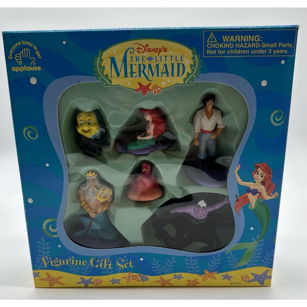 Applause Disney’s The Little Mermaid Figurine Gift Set Vintage New In Box!